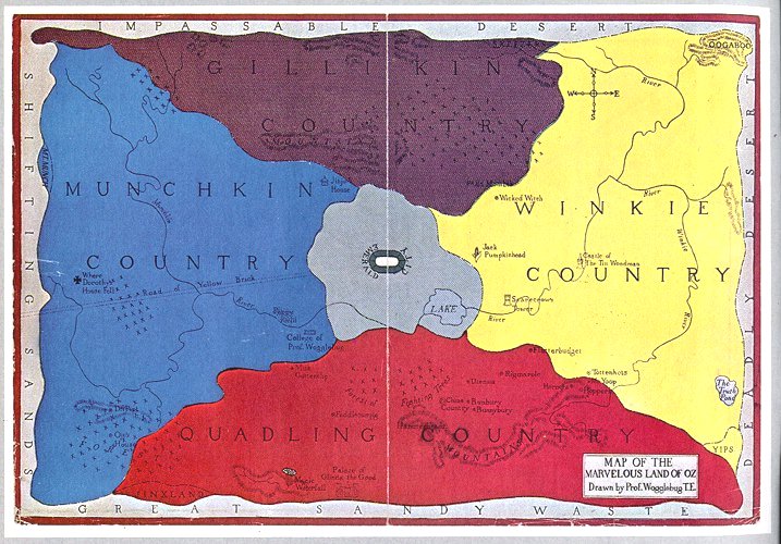 The first published map of Oz